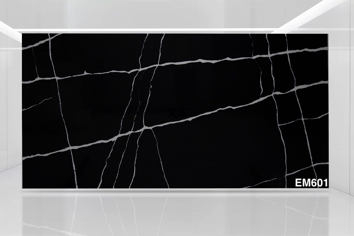Obsidian Linear quartz slab