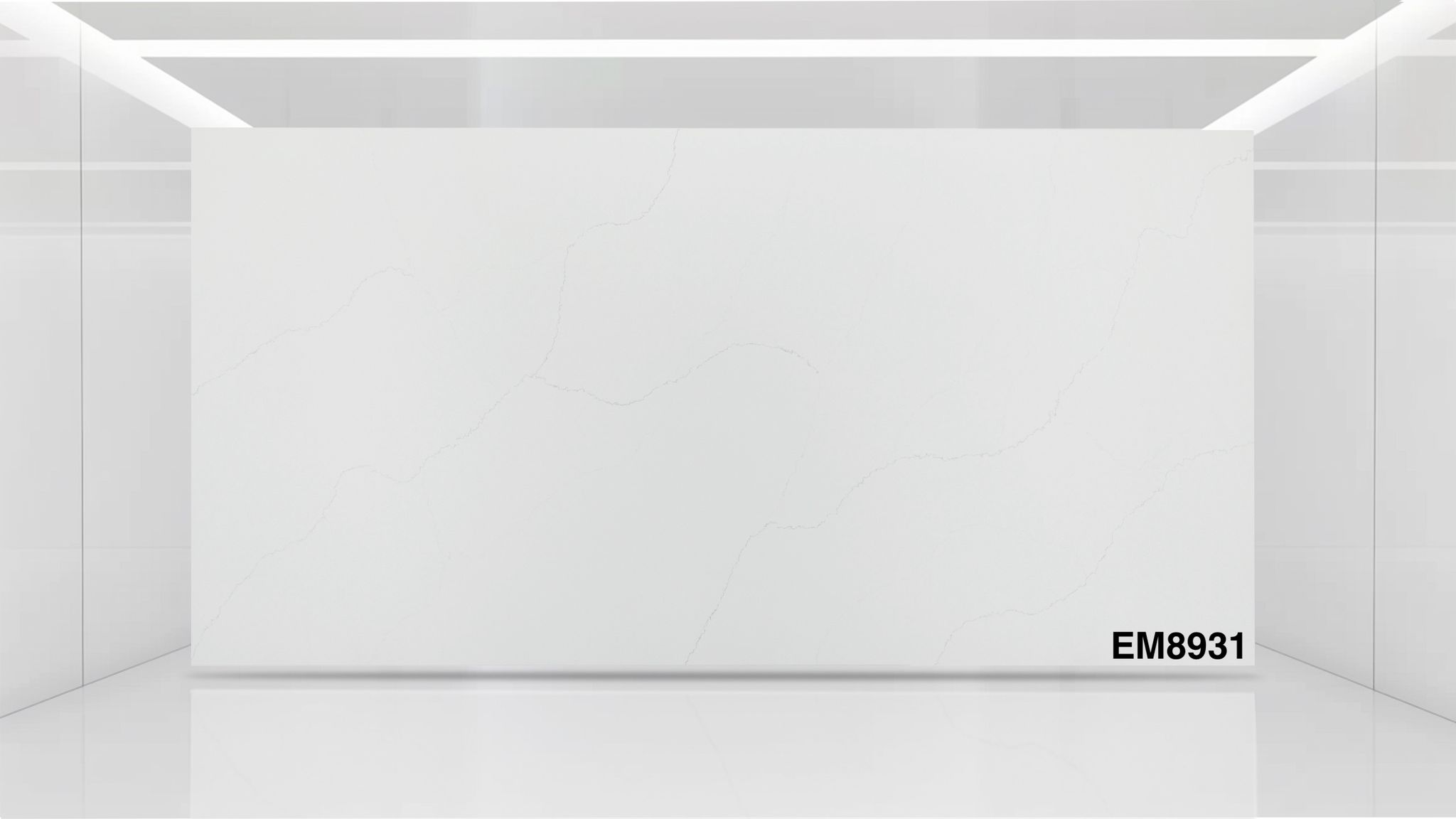 Crystal White quartz slab