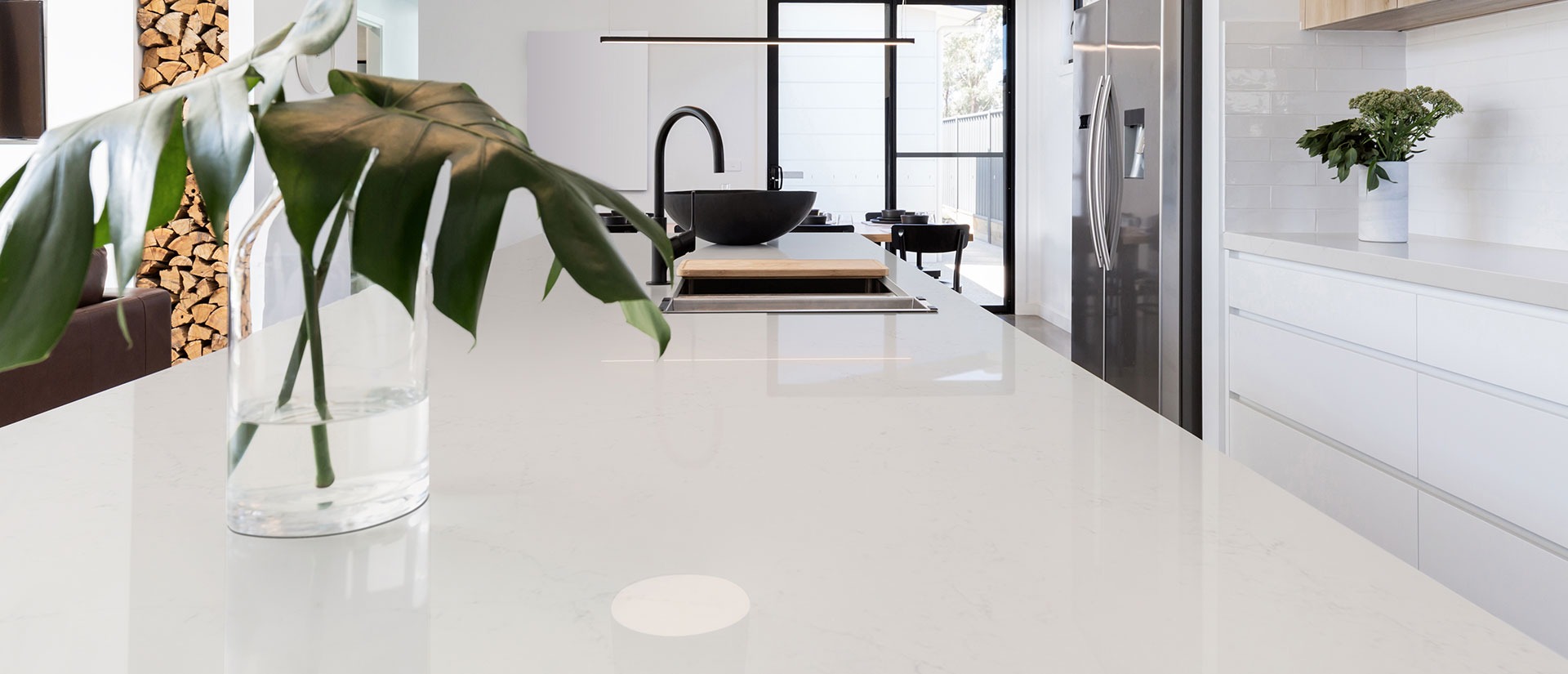 Calacatta Botanica quartz slab