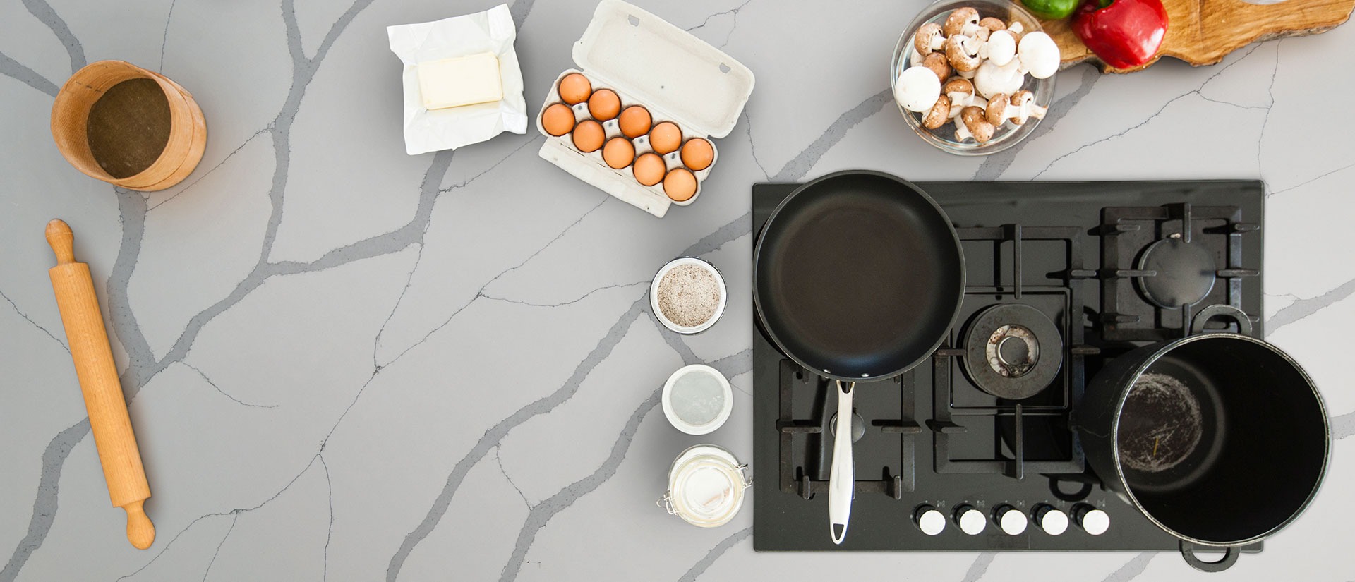 Calacatta Sierra quartz slab