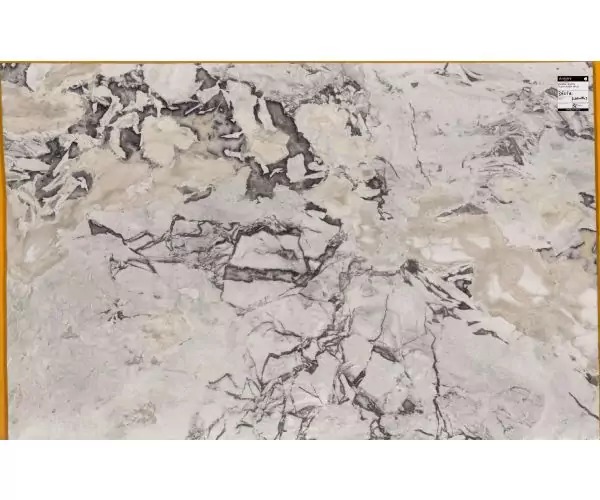 Dover White quartzite slab