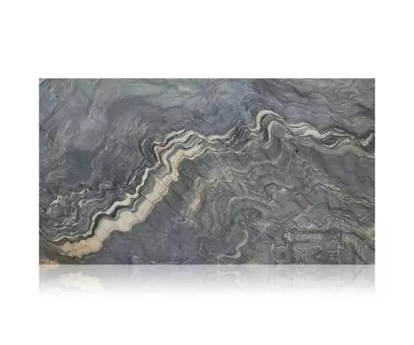 Explosion Blue quartzite slab