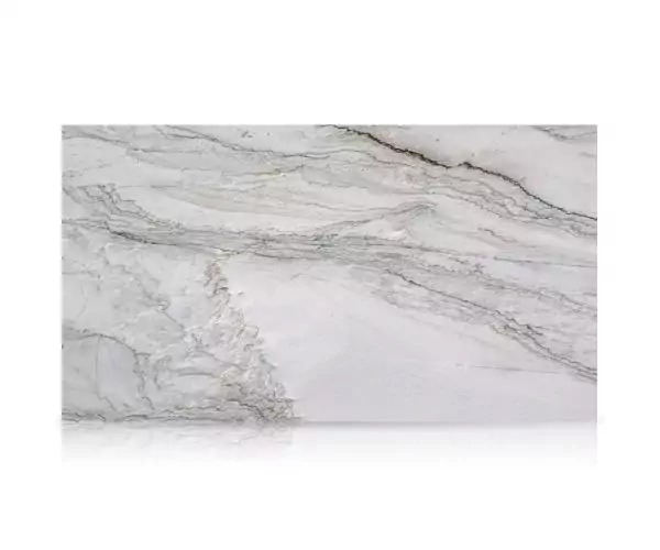 Opus White quartzite slab